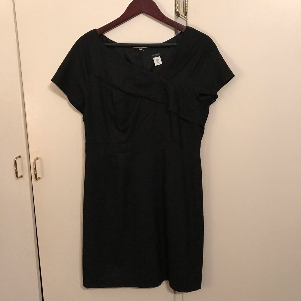 J. Crew black asymmetrical dress
